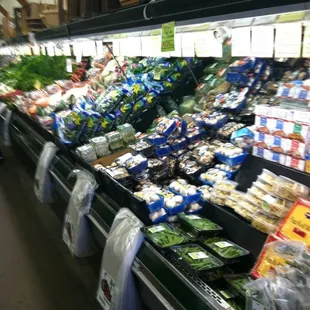 Produce including fresh herbs and portobello mushrooms!