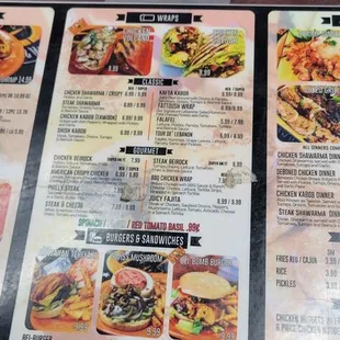 menu, tacos