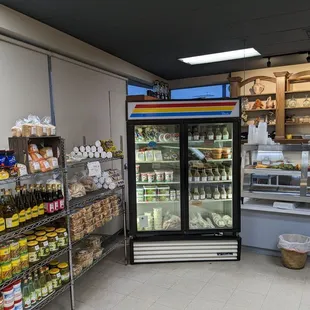 a refrigerated refrigerator in a store