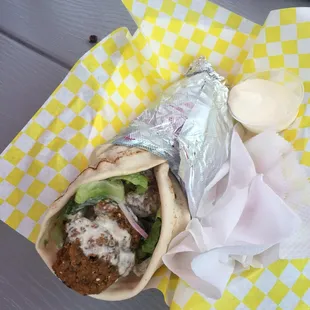 Falafel sandwich- yum!