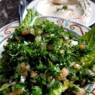 Tabbouli and hummus