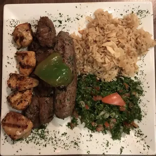 Shish Tawok and Kafta Platter