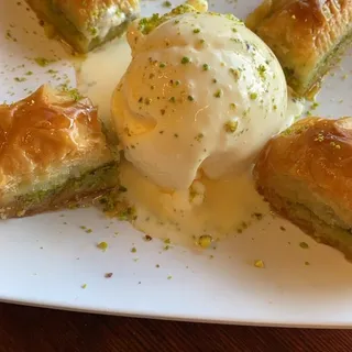 Baklava with Ice Cream