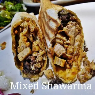 two burritos on a plate