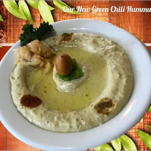 Green Chili Hummus App