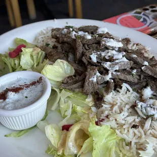 Gyro plate.  Son thought he was getting the gyro sandwich.