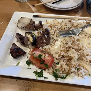 Lamb and beef kebabs