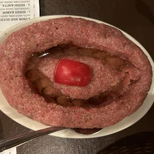 Raw lamb Kibbe