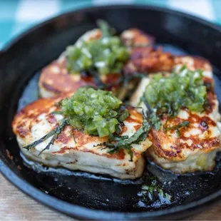 Baked Halloumi - Jalapeno, meyer lemon, herbs