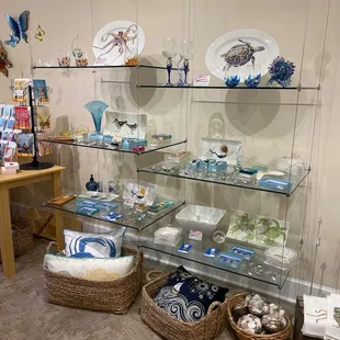 Unique pottery, glass art, decor and gifts.