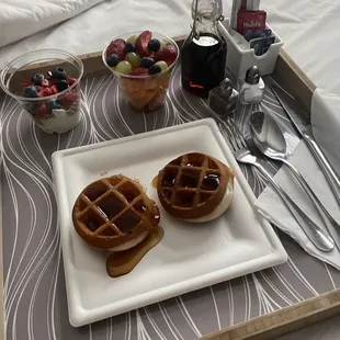 In room breakfast amenity.