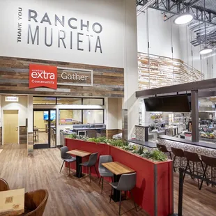 the inside of a restaurant