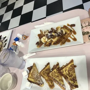 Turtle French toast and regular French toast