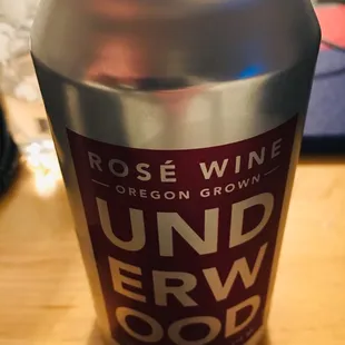 They sell cold cans of Underwood Rose &amp; white wine.