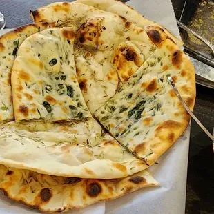 Rosemary Naan, cilantro Naan