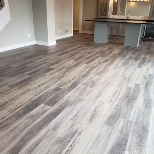 a hardwood floor in a home