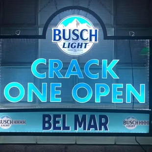 crack one open sign