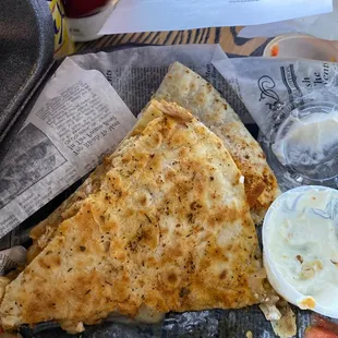 Blackened chicken quesadilla