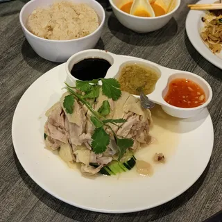 Hainan Chicken 1/2 GF (no soy sauce, sub steam rice)