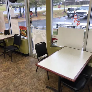 the inside of a restaurant