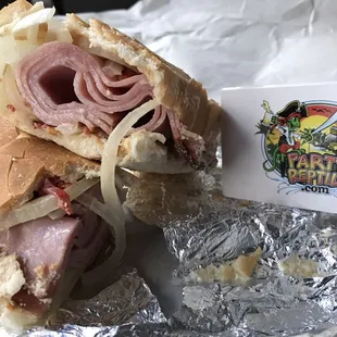 ham &amp; provolone on crusty bread ...