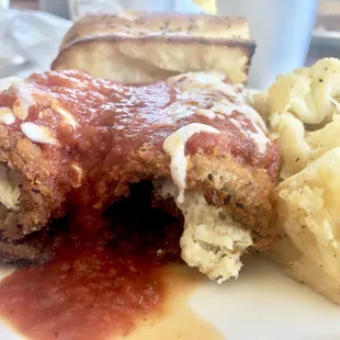 Eggplant Rolliato w/ Roasted Califlower. DELICIOUS!!