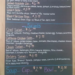 Updated Menu as of 08/08/2018