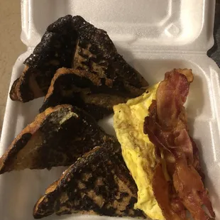Over-done french toast combo...not the first time this has happened