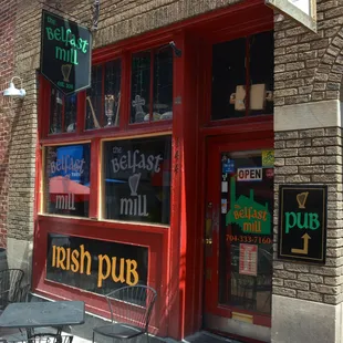 the outside of the pub