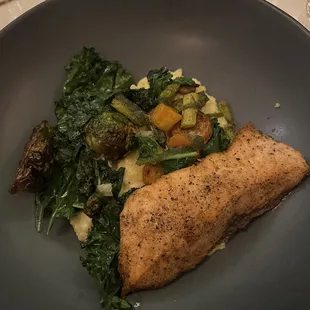 Parmesan Polenta with Salmon