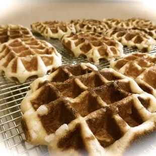 a variety of waffles