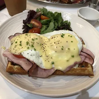 Classic Croque Madame Waffle
