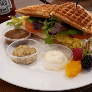 Bacon & Scrambled Egg Waffle