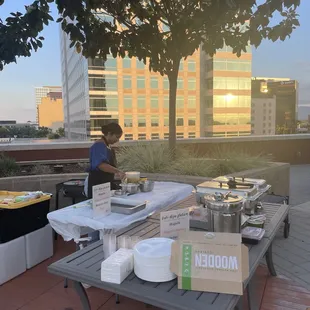 Food catered for a birthday event