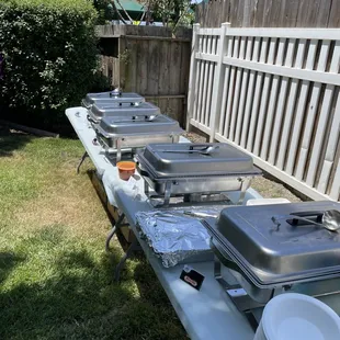 Food catered for a baby shower event