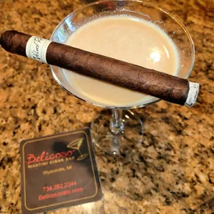 a glass of belicoso