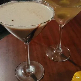 Espresso Martini and Dirty Martini