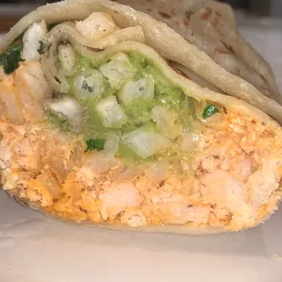 Half of a delicious Cali burrito