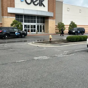 The other cop left when we walked out and one stayed back at the entry door while the officer came and followed us out!