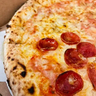 a pepperoni pizza