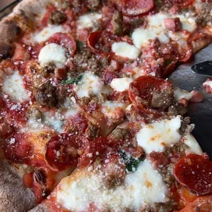hurricane mash (pepperoni, sausage, and bacon)