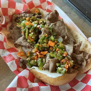 Notorious Beef with hot Giadinera