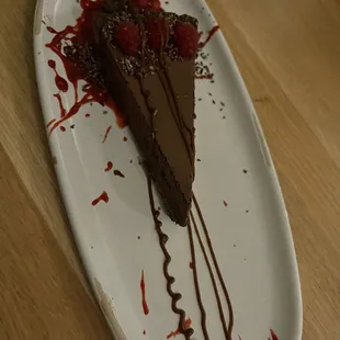 Raspberry chocolate tart