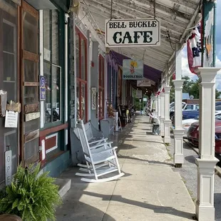 Cafe Exterior and Seating (for waiting)