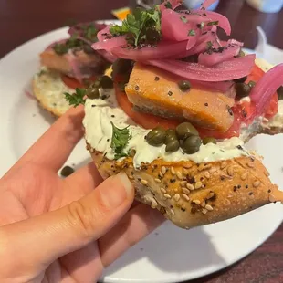House Smoked Salmon Bagel