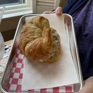 Chicken salad croissant
