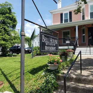 the front of the building