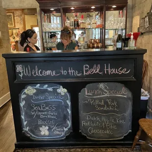 Bar inside the front door.