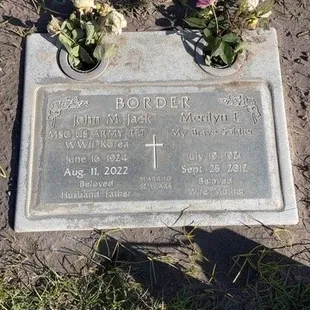 My father's Memorial Headstone.