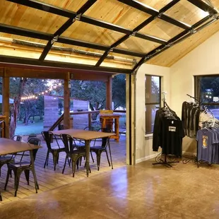 the inside of the tasting room